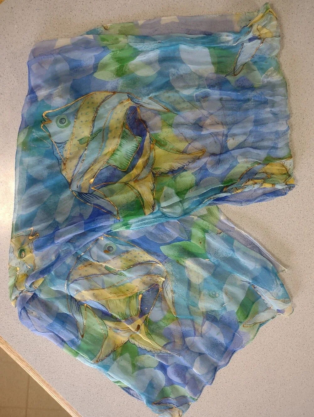 Painted Silk Scarf